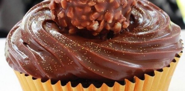 cupcake de ferrero rocher e nutella