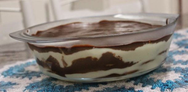 pave de creme com chocolate meio amargo